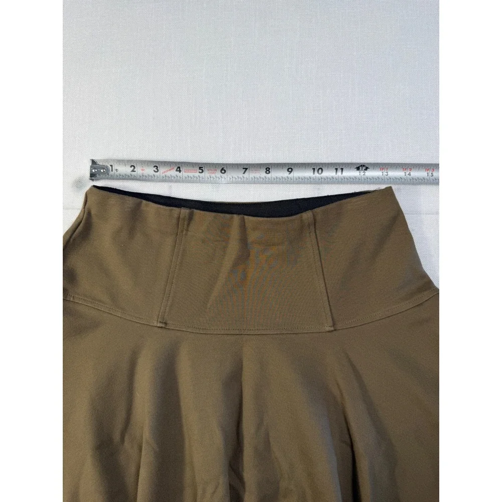 Free People Olive Green Ponte Skater Mini Skirt Size Medium
